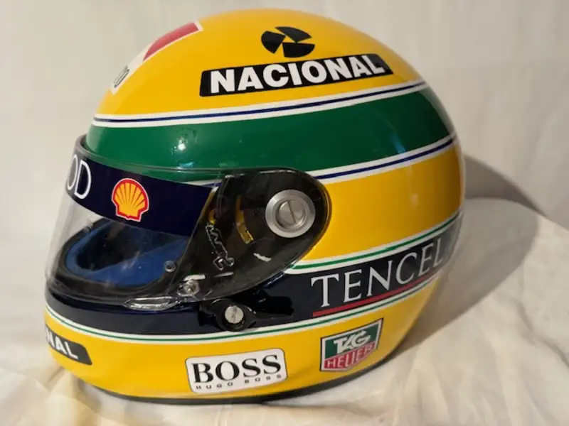 Ayrton Senna Replica Colours Helmet Produced in 1993 by Shoe-Sold