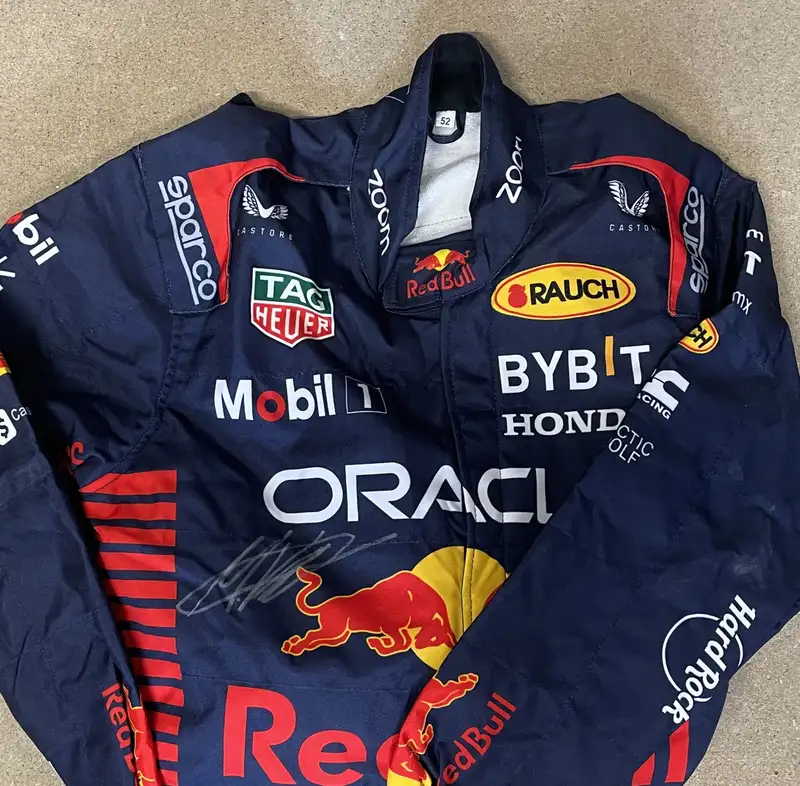 Max Verstappen Singed Red Bull 2023 Replica Racesuit -For Sale