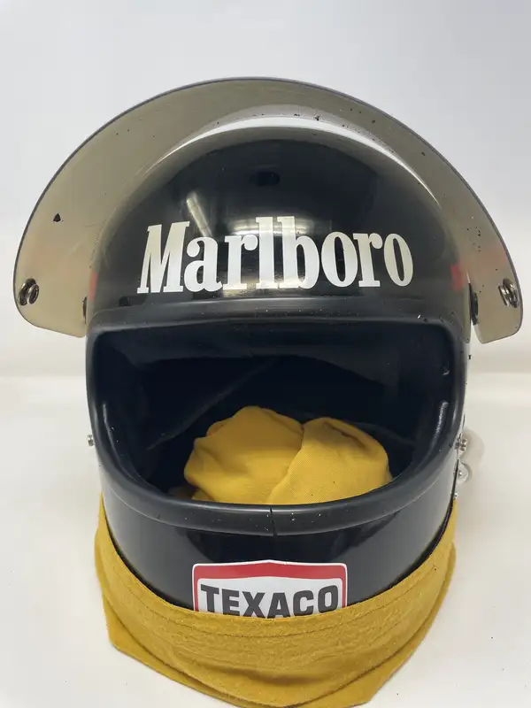 Bell Racestar 2 James Hunt Replica Helmet Complete with Fire-For Sale