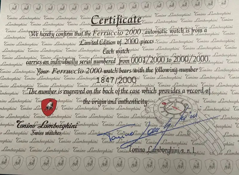 Tonino Lamborghini Feruccio 2000 Automatic-For Sale