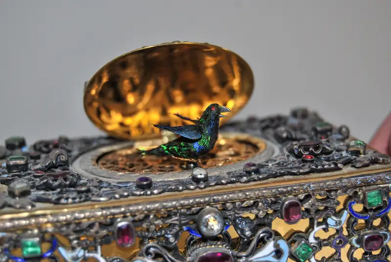 Automaton Ornate Singing Bird Box by Karl Griesbaum