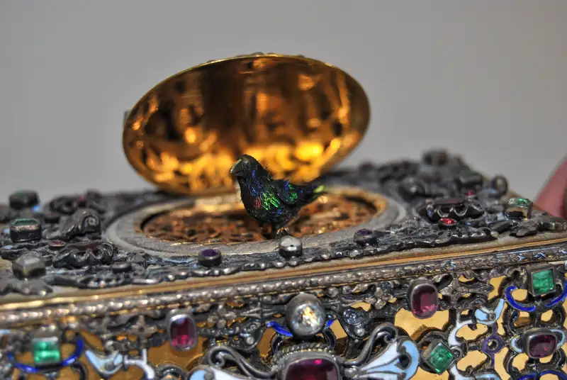 Automaton Ornate Singing Bird Box by Karl Griesbaum