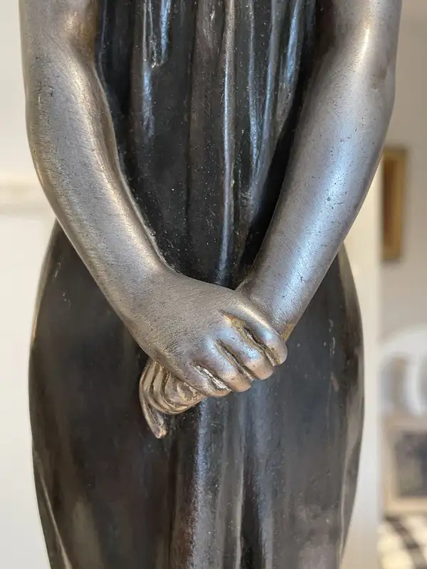 Fée Des Glaces: A Polychrome Metal Figure of an Ice Maiden C-For Sale