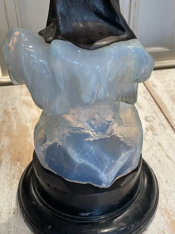 Fée Des Glaces: A Polychrome Metal Figure of an Ice Maiden C-For Sale