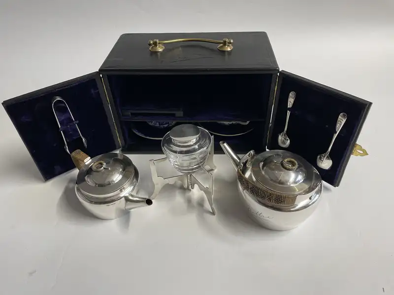 Stunning, Christopher Dresser Two-Person Motoring Tea Set be-Sold