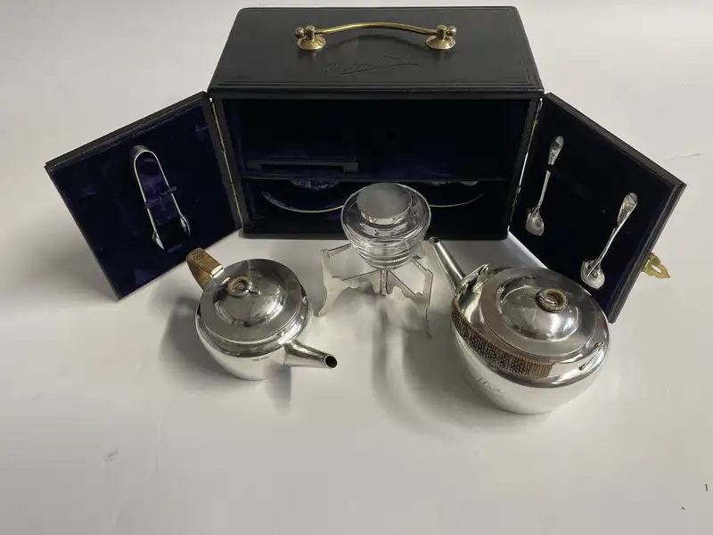 Stunning, Christopher Dresser Two-Person Motoring Tea Set be-Sold