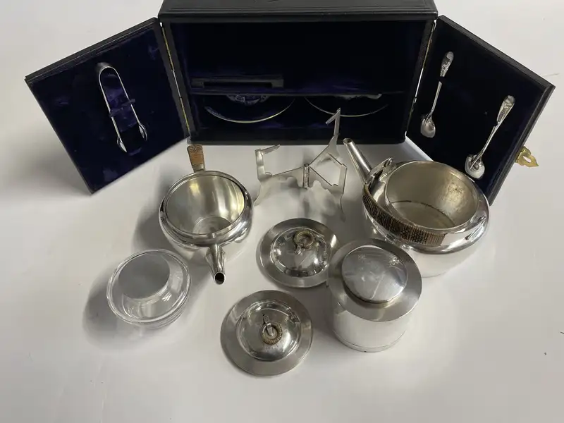 Stunning, Christopher Dresser Two-Person Motoring Tea Set be-Sold