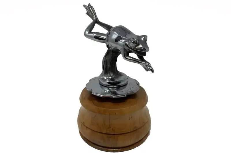 A Very Rare Leaping Frog Mascot by Renevey, France Circa 192-Sold