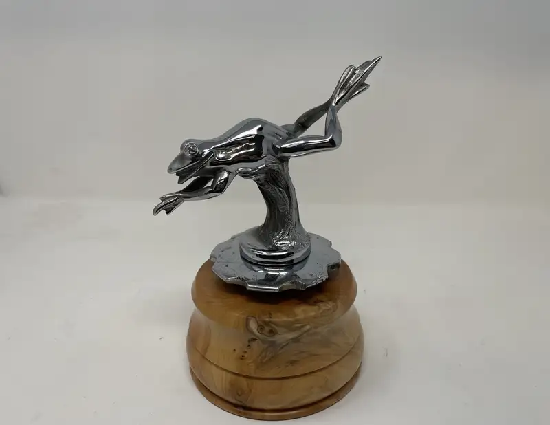 A Very Rare Leaping Frog Mascot by Renevey, France Circa 192-Sold