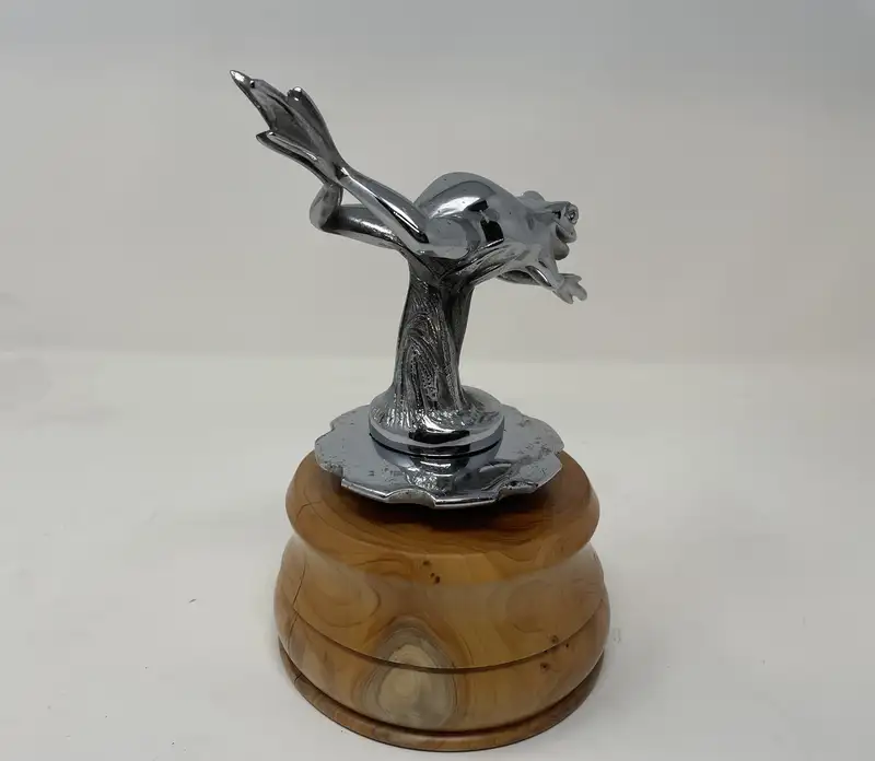 A Very Rare Leaping Frog Mascot by Renevey, France Circa 192-Sold
