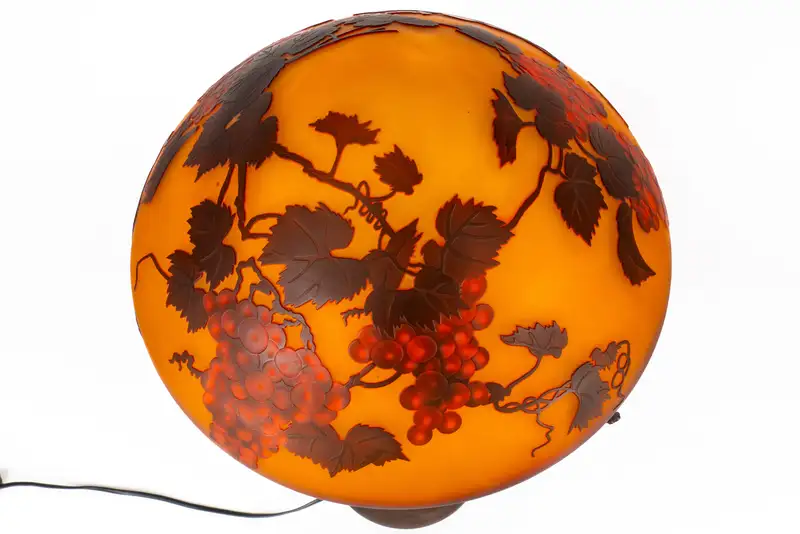 A Superb Art Nouveau French Cameo Glass Illuminated Lamp and-Sold