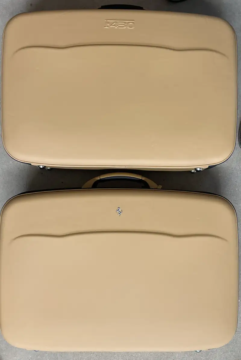 Unused Schedoni Ferrari F430 Three Piece Tan Luggage Set-For Sale