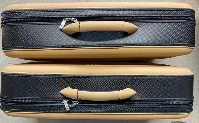 Unused Schedoni Ferrari F430 Three Piece Tan Luggage Set-For Sale