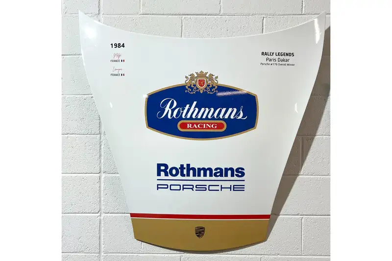 Rothmans Porsche Liveried Original 911 Bonnet Wall Display-For Sale