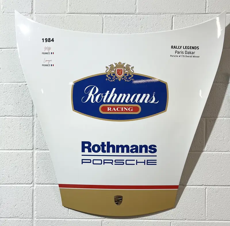 Rothmans Porsche Liveried Original 911 Bonnet Wall Display-For Sale