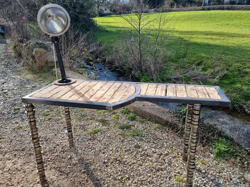 Substantial 'Steam Punk' Side Table-For Sale