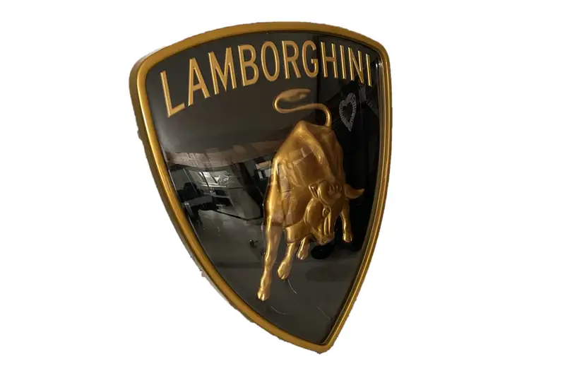 Substantial Illuminated Lamborghini Shield-For Sale