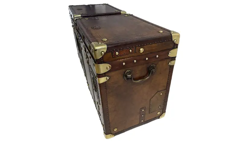 A Pair of Substantial Army and Navy Steamer Trunks-Sold