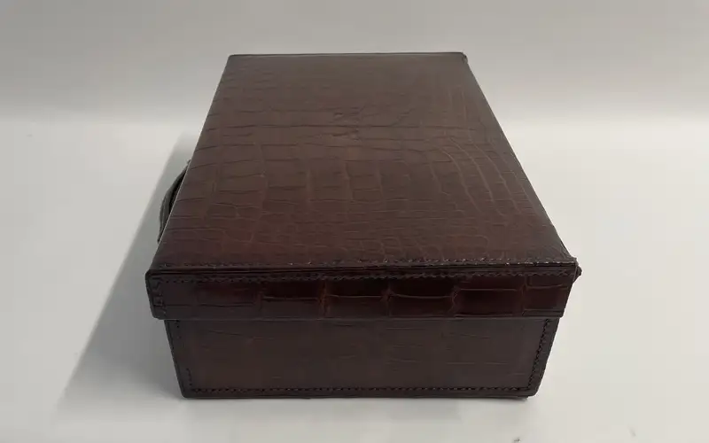 Small Crocodile Skin Case bearing the Initials A.R.