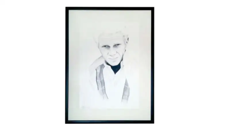 The King of Cool - A watercolour study of Steve McQueen*-Sold