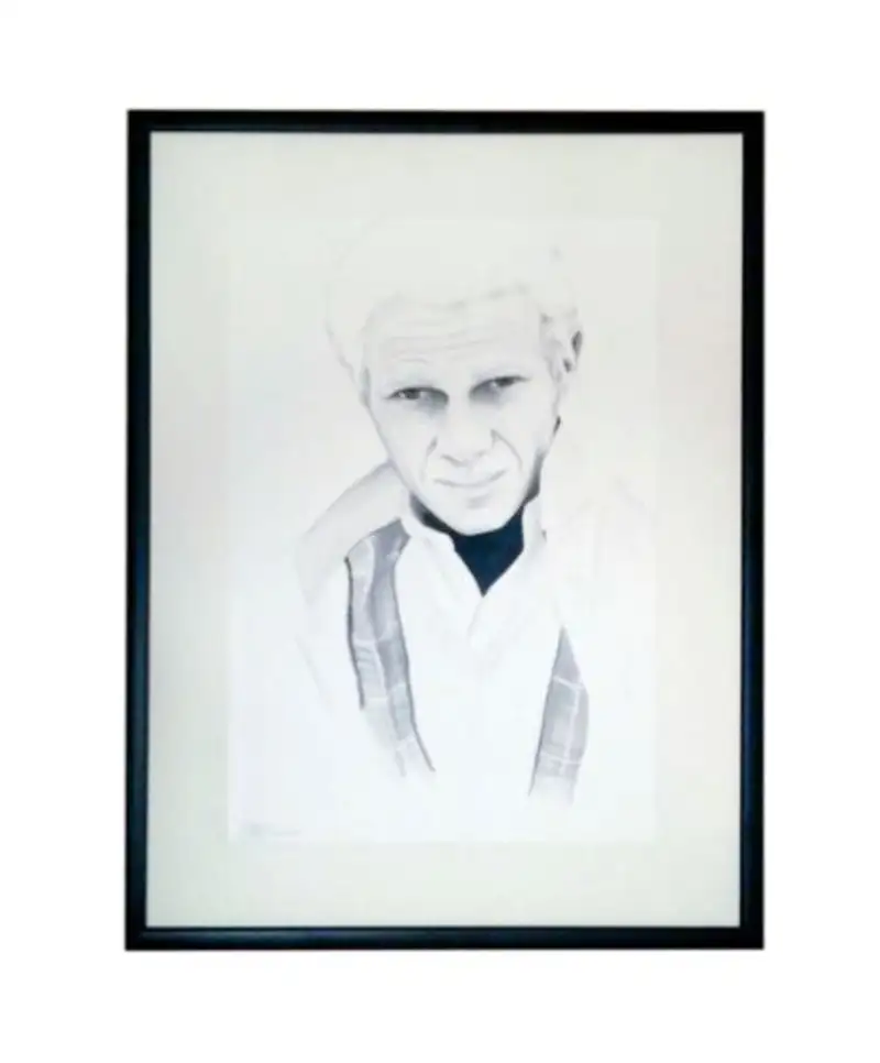 The King of Cool - A watercolour study of Steve McQueen*-Sold