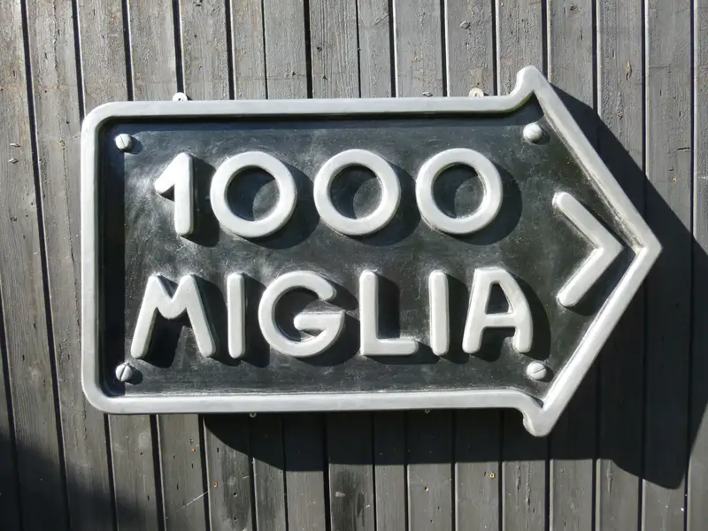 Cold Caste Aluminium Mille Miglia Sign-Sold