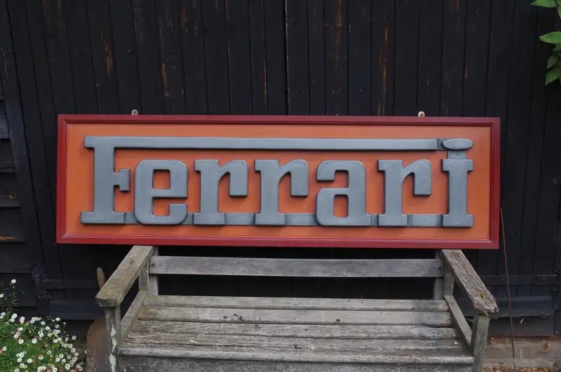 Ferrari Script Sign-Sold