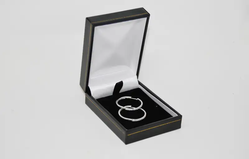 Diamond Hoop Earrings 