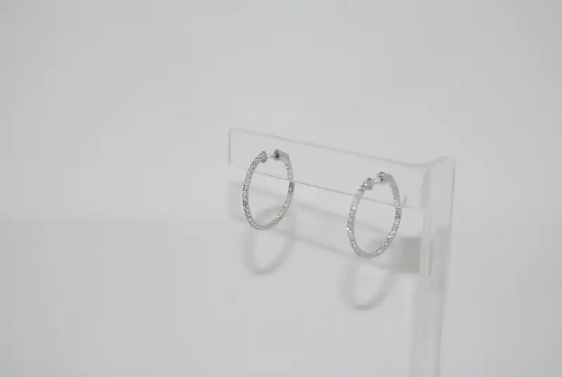 Diamond Hoop Earrings 