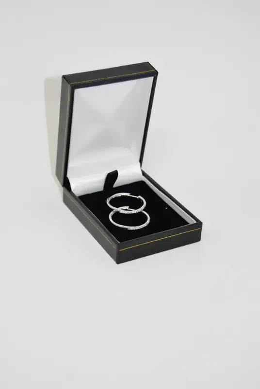 Diamond Hoop Earrings 