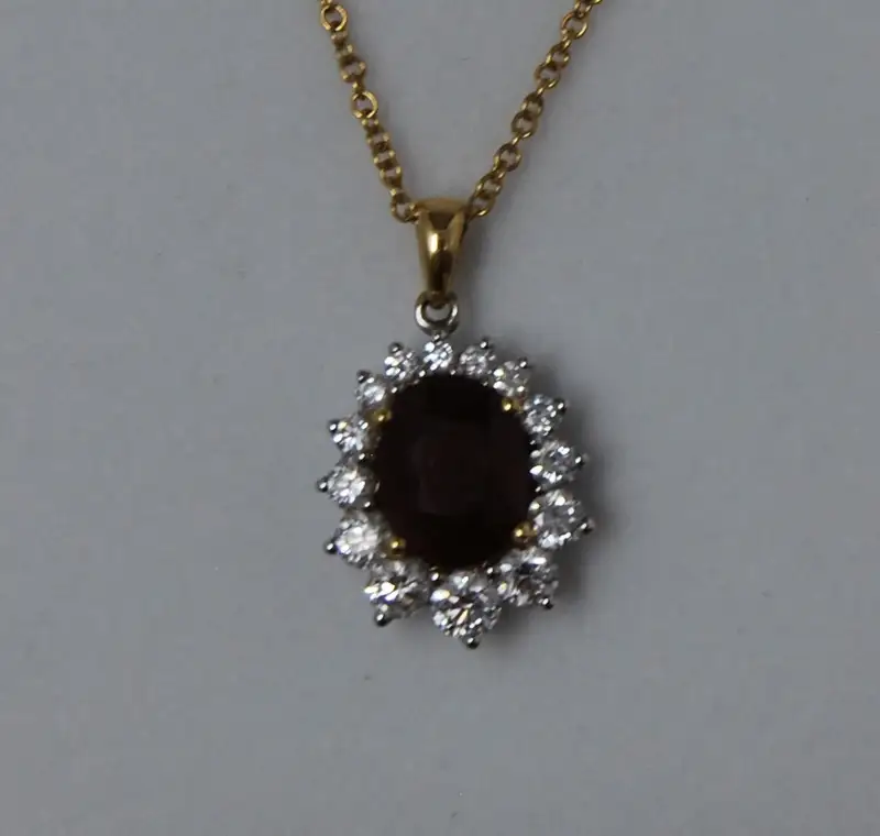 Ruby and Diamond Pendant