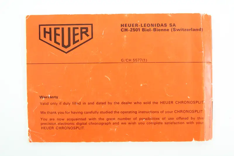 1977-78 Heuer Ferrari Chronosplit 102.703 Quartz LCD Watch 1-For Sale