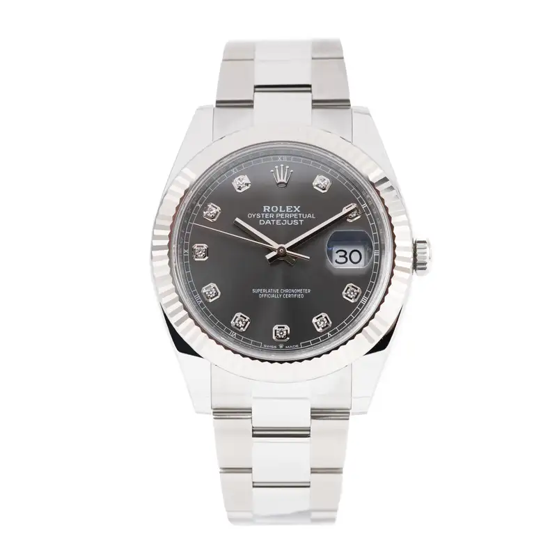 Rolex Datejust 41mm Rhodium Diamond Dot Dial 2022 Box & Papers 