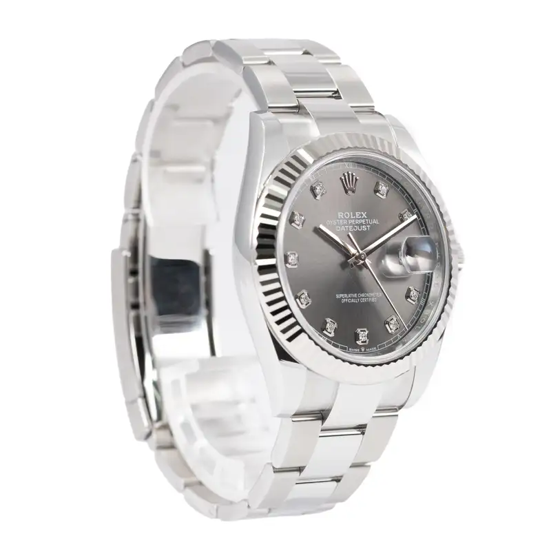 Rolex Datejust 41mm Rhodium Diamond Dot Dial 2022 Box & Papers 