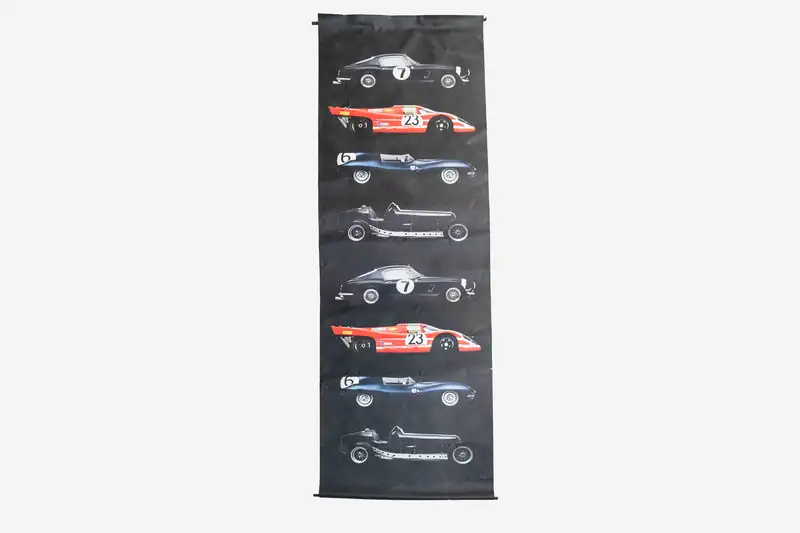 Large Banner Depicting an Eclectic Mix of Le Mans Machinery-Sold