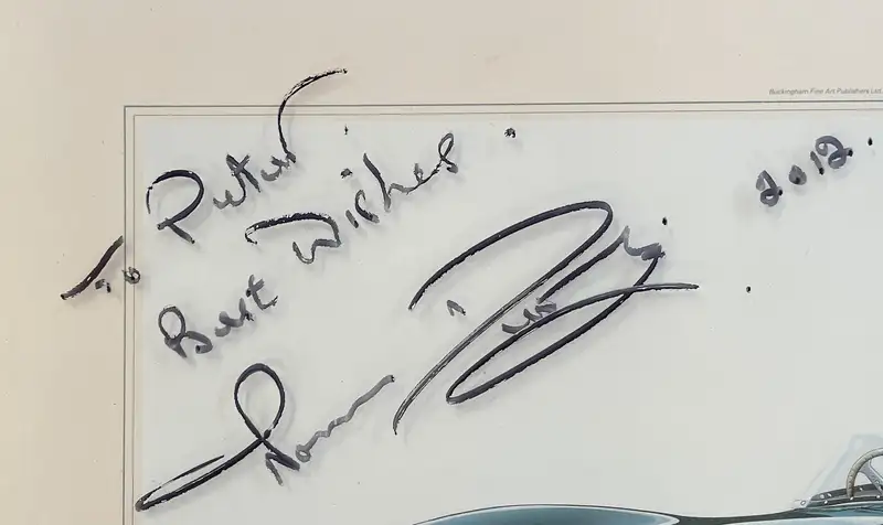 Jaguar Le Mans D-Type Hand-Signed by Stirling Moss and Norma-For Sale