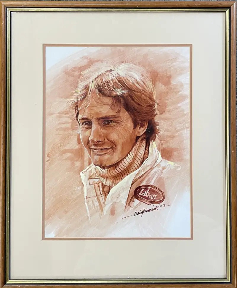 Gilles Villeneuve Original Craig Warwick Portrait-Sold