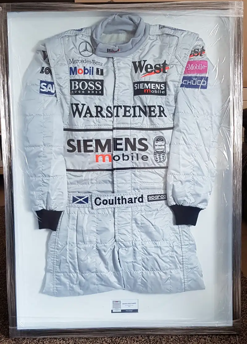 2003 David Coulthard McLaren Mercedes Race Suit-Sold