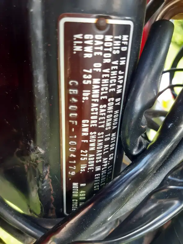 1975 Honda CB400 F Super Sport (Project) 408cc-Sold