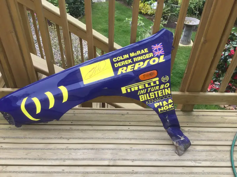 Rallied, Crashed and McRae-Signed Subaru Front Wing-Sold