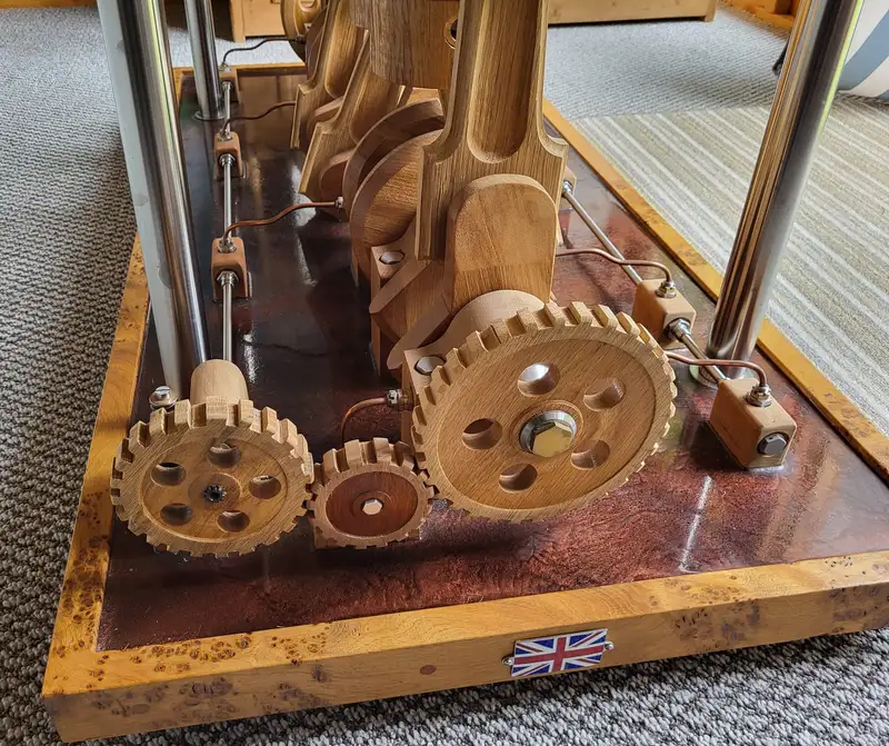 Hand-Crafted Replica Wooden Engine Coffee Table-Sold