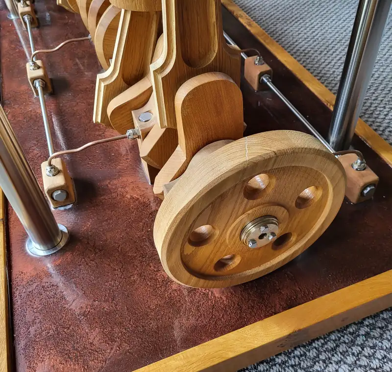 Hand-Crafted Replica Wooden Engine Coffee Table-Sold