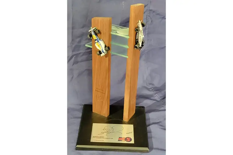 Nigel Mansell Tribute Table Centre Piece - Signed by the 199-For Sale