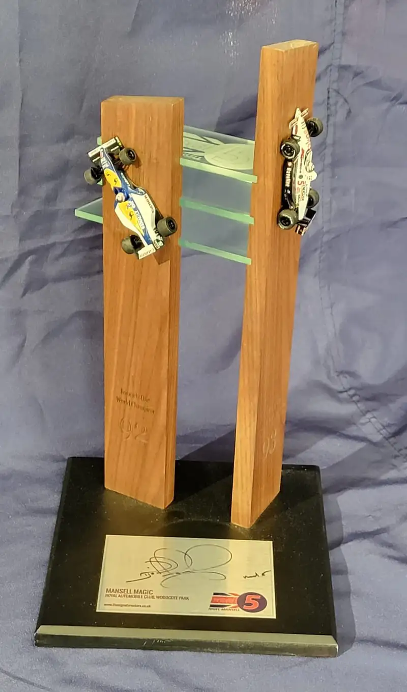 Nigel Mansell Tribute Table Centre Piece - Signed by the 199-For Sale