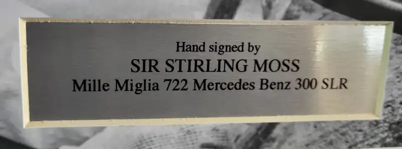 Sir Stirling Moss-Signed Mille Miglia Tribute Composition In-Sold