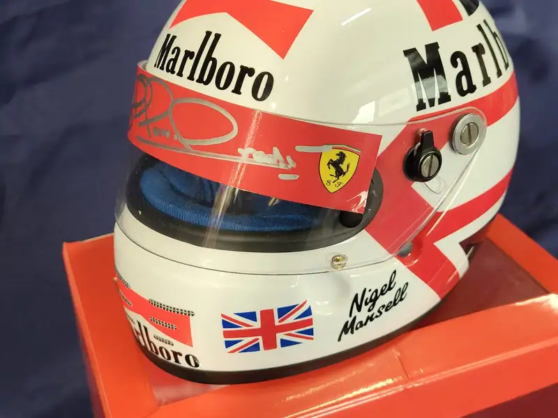 Nigel Mansell  1/2 scale Replica Helmet signed by Nigel-Sold