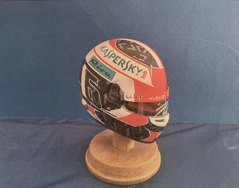 Charles Leclerc Signed Half Scale Helmet-Sold
