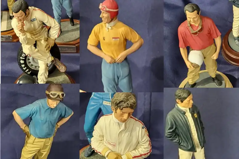 Six Highly Detailed Figures from the Golden Age of Motorspor-Sold