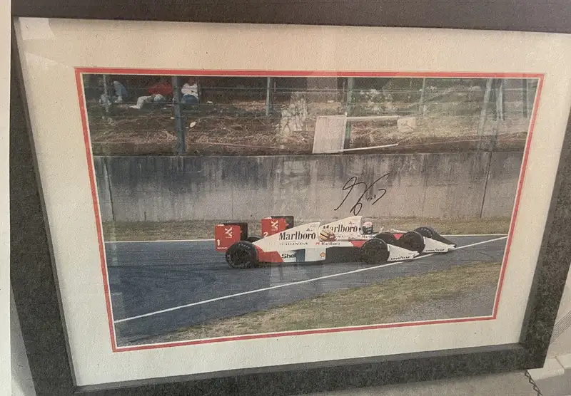 Lap 47, 1989 Suzuka, Prost and Senna 'Side By Side!' Signed -Sold