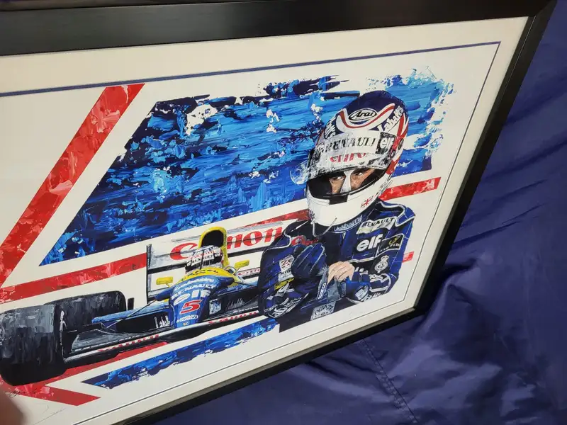 Limited Edition Nigel Mansell CBE Signed Print by David John-Sold